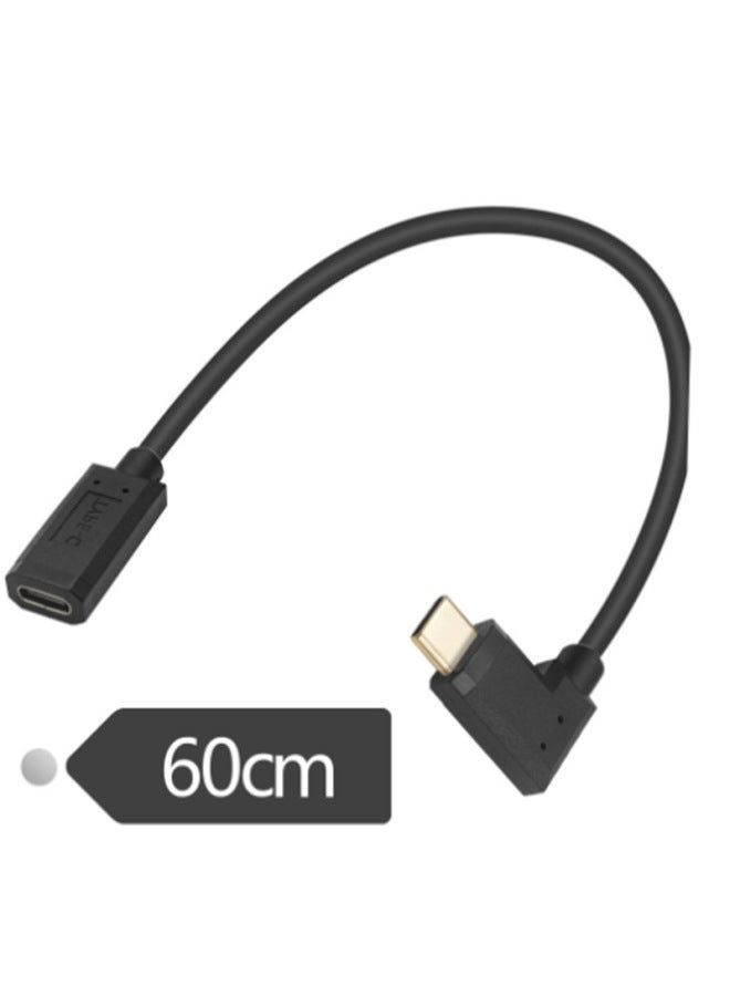 Suitable For Type-C Male Elbow To Female Straight Head Data Extension Line Forward And Reverse Insertion Standard 16-core 3A Current-Color:1.8 M - Image 2